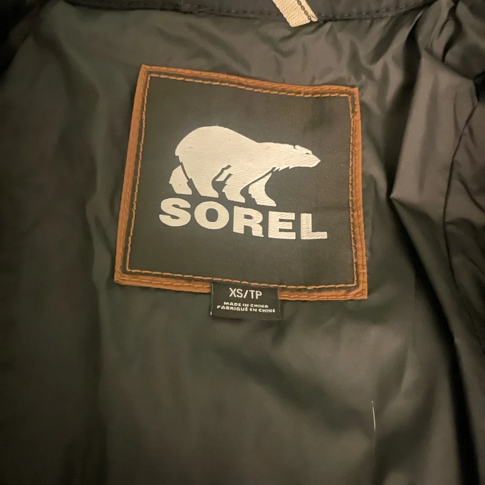 Sorel black goose down moto jacket. - Picture 11 of 16